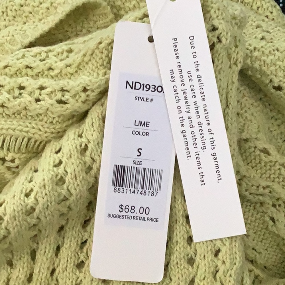 ANDREA JOVINE OPEN KNIT CROCHET SWEATER TOP - Picture 9 of 9